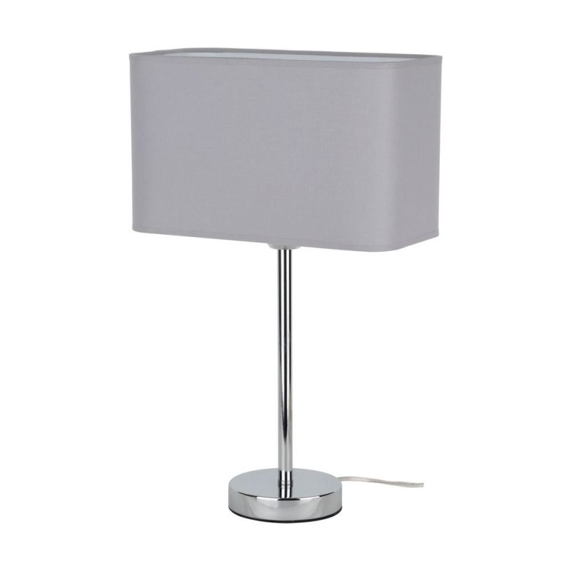 Cadre Lampa Stołowa 1xE27 Max.25W Chrom/Transparentny PVC/Szary