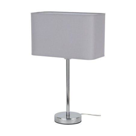 Cadre Lampa Stołowa 1xE27 Max.25W Chrom/Transparentny PVC/Szary