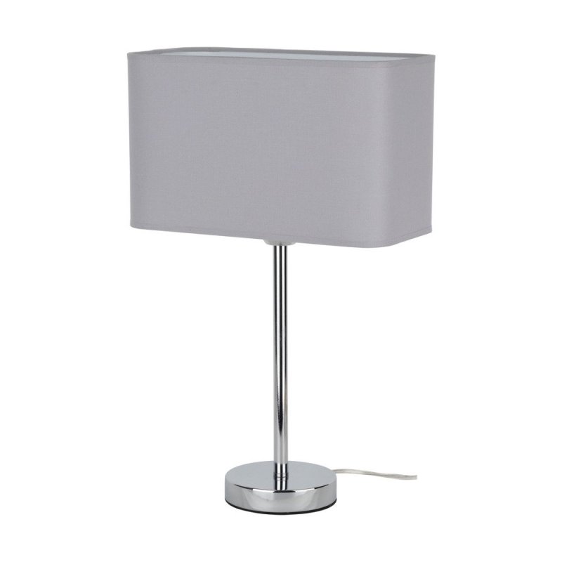 Cadre Lampa Stołowa 1xE27 Max.25W Chrom/Transparentny PVC/Szary