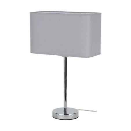 Cadre Lampa Stołowa 1xE27 Max.25W Chrom/Transparentny PVC/Szary