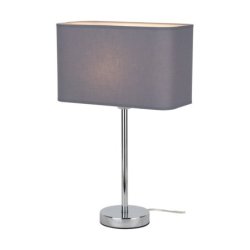 Cadre Lampa Stołowa 1xE27 Max.25W Chrom/Transparentny PVC/Szary