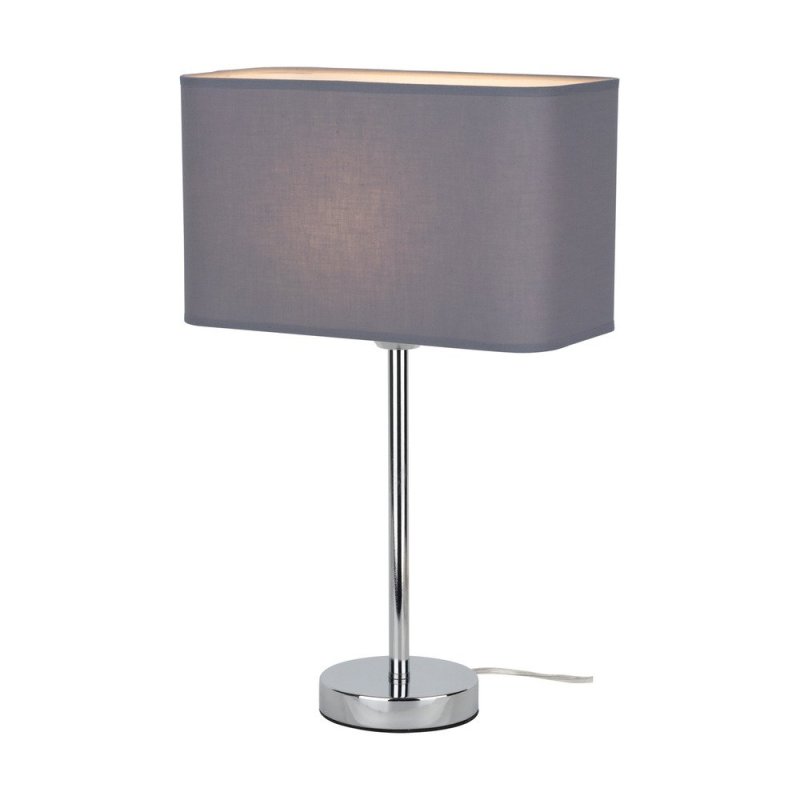 Cadre Lampa Stołowa 1xE27 Max.25W Chrom/Transparentny PVC/Szary