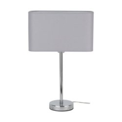 Cadre Lampa Stołowa 1xE27 Max.25W Chrom/Transparentny PVC/Szary