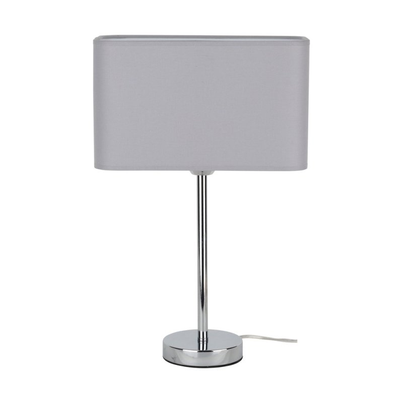 Cadre Lampa Stołowa 1xE27 Max.25W Chrom/Transparentny PVC/Szary