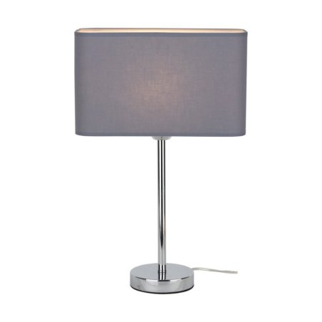 Cadre Lampa Stołowa 1xE27 Max.25W Chrom/Transparentny PVC/Szary