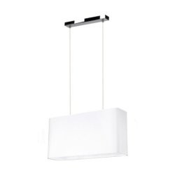 Cadre Lampa Wisząca 2xE27 Max.40W Chrom/Transparentny PVC/Biały