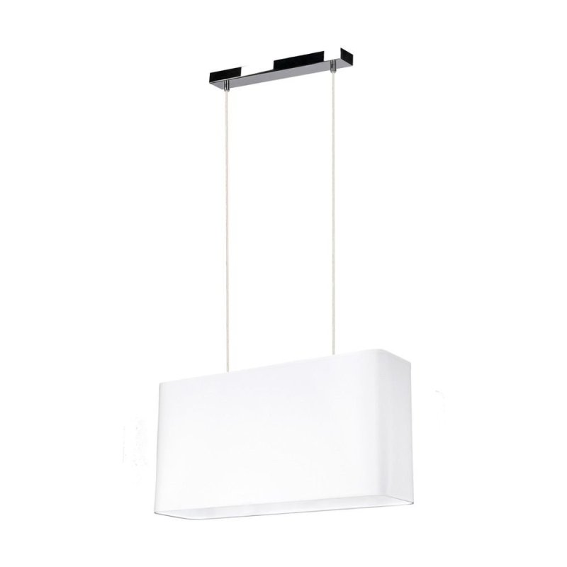 Cadre Lampa Wisząca 2xE27 Max.40W Chrom/Transparentny PVC/Biały