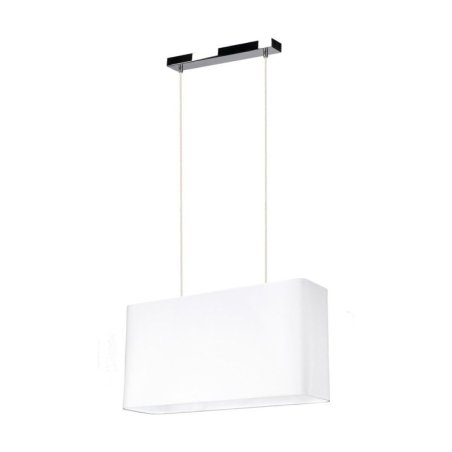 Cadre Lampa Wisząca 2xE27 Max.40W Chrom/Transparentny PVC/Biały