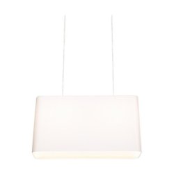 Cadre Lampa Wisząca 2xE27 Max.40W Chrom/Transparentny PVC/Biały