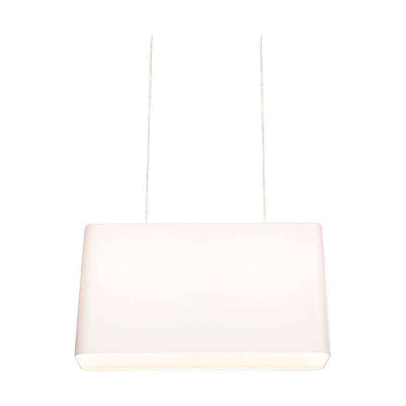 Cadre Lampa Wisząca 2xE27 Max.40W Chrom/Transparentny PVC/Biały