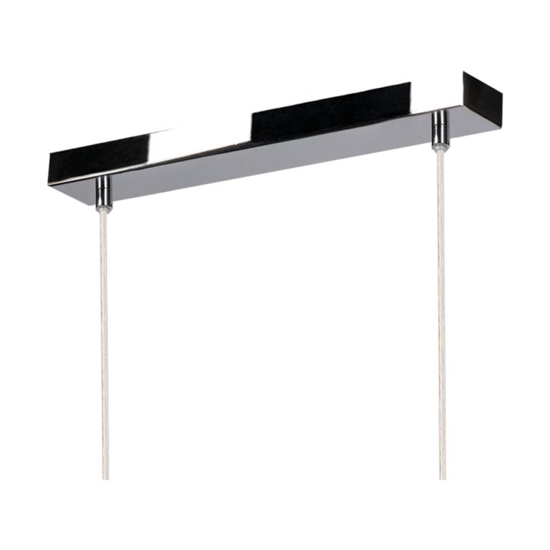 Cadre Lampa Wisząca 2xE27 Max.40W Chrom/Transparentny PVC/Biały