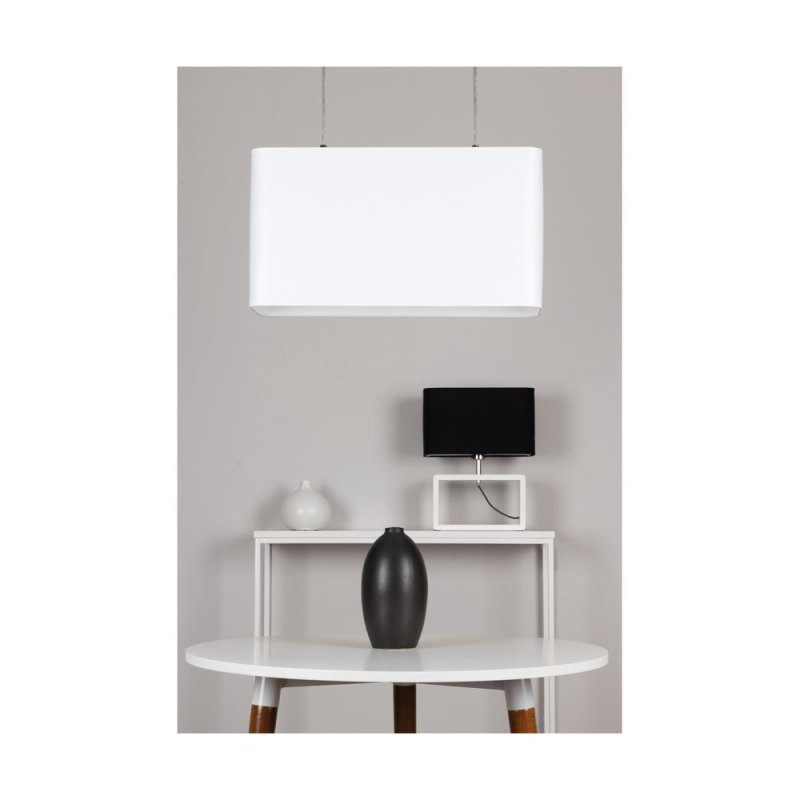 Cadre Lampa Wisząca 2xE27 Max.40W Chrom/Transparentny PVC/Biały