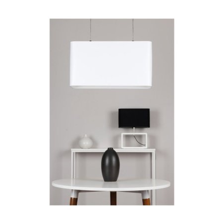 Cadre Lampa Wisząca 2xE27 Max.40W Chrom/Transparentny PVC/Biały