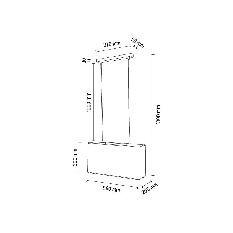 Cadre Lampa Wisząca 2xE27 Max.40W Chrom/Transparentny PVC/Biały