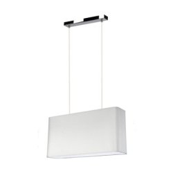Cadre Lampa Wisząca 2xE27 Max.40W Chrom/Transparentny PVC/Szary