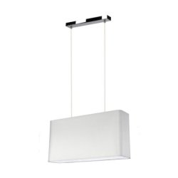 Cadre Lampa Wisząca 2xE27 Max.40W Chrom/Transparentny PVC/Szary