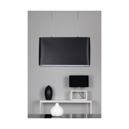 Cadre Lampa Wisząca 2xE27 Max.40W Czarny/Transparentny PVC/Czarny