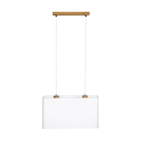 Cadre Lampa Wisząca 2xE27 Max.40W Dąb Olejowany/Transparentny PVC/Biały