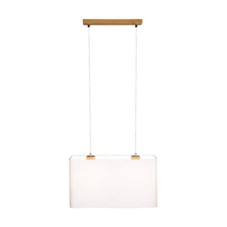 Cadre Lampa Wisząca 2xE27 Max.40W Dąb Olejowany/Transparentny PVC/Biały