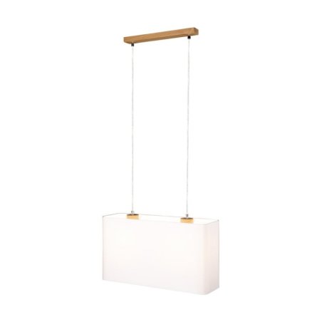 Cadre Lampa Wisząca 2xE27 Max.40W Dąb Olejowany/Transparentny PVC/Biały