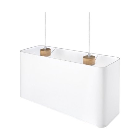 Cadre Lampa Wisząca 2xE27 Max.40W Dąb Olejowany/Transparentny PVC/Biały