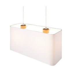 Cadre Lampa Wisząca 2xE27 Max.40W Dąb Olejowany/Transparentny PVC/Biały