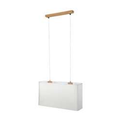 Cadre Lampa Wisząca 2xE27 Max.40W Dąb Olejowany/Transparentny PVC/Szary