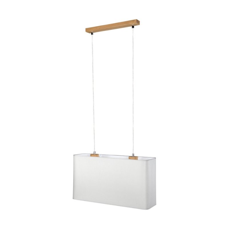 Cadre Lampa Wisząca 2xE27 Max.40W Dąb Olejowany/Transparentny PVC/Szary