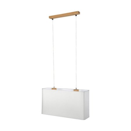 Cadre Lampa Wisząca 2xE27 Max.40W Dąb Olejowany/Transparentny PVC/Szary