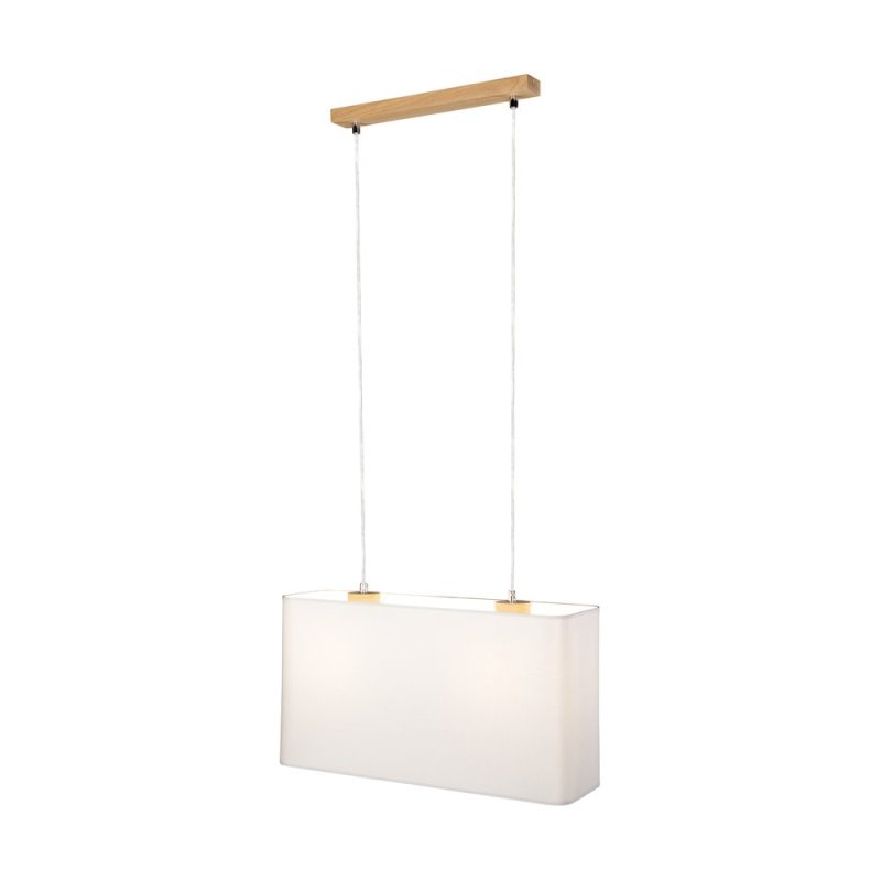 Cadre Lampa Wisząca 2xE27 Max.40W Dąb Olejowany/Transparentny PVC/Szary