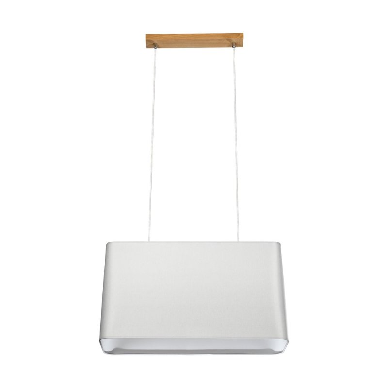 Cadre Lampa Wisząca 2xE27 Max.40W Dąb Olejowany/Transparentny PVC/Szary