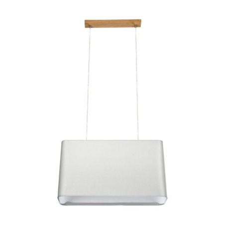 Cadre Lampa Wisząca 2xE27 Max.40W Dąb Olejowany/Transparentny PVC/Szary