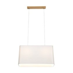 Cadre Lampa Wisząca 2xE27 Max.40W Dąb Olejowany/Transparentny PVC/Szary