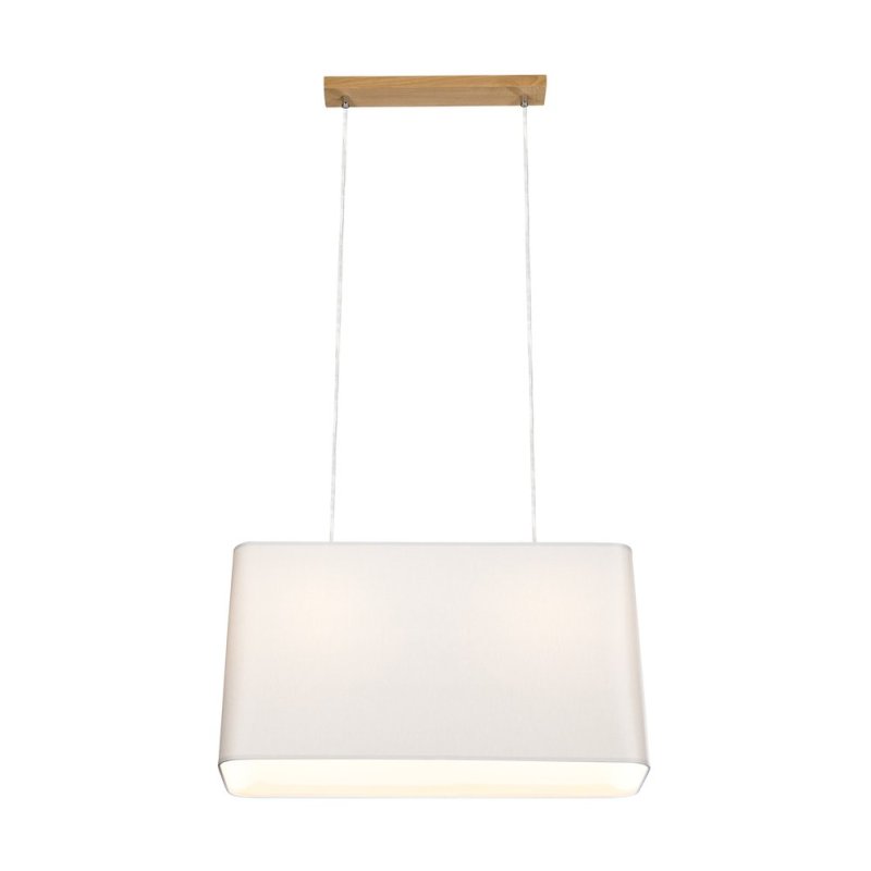 Cadre Lampa Wisząca 2xE27 Max.40W Dąb Olejowany/Transparentny PVC/Szary