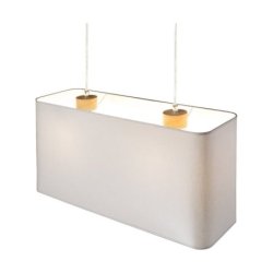 Cadre Lampa Wisząca 2xE27 Max.40W Dąb Olejowany/Transparentny PVC/Szary