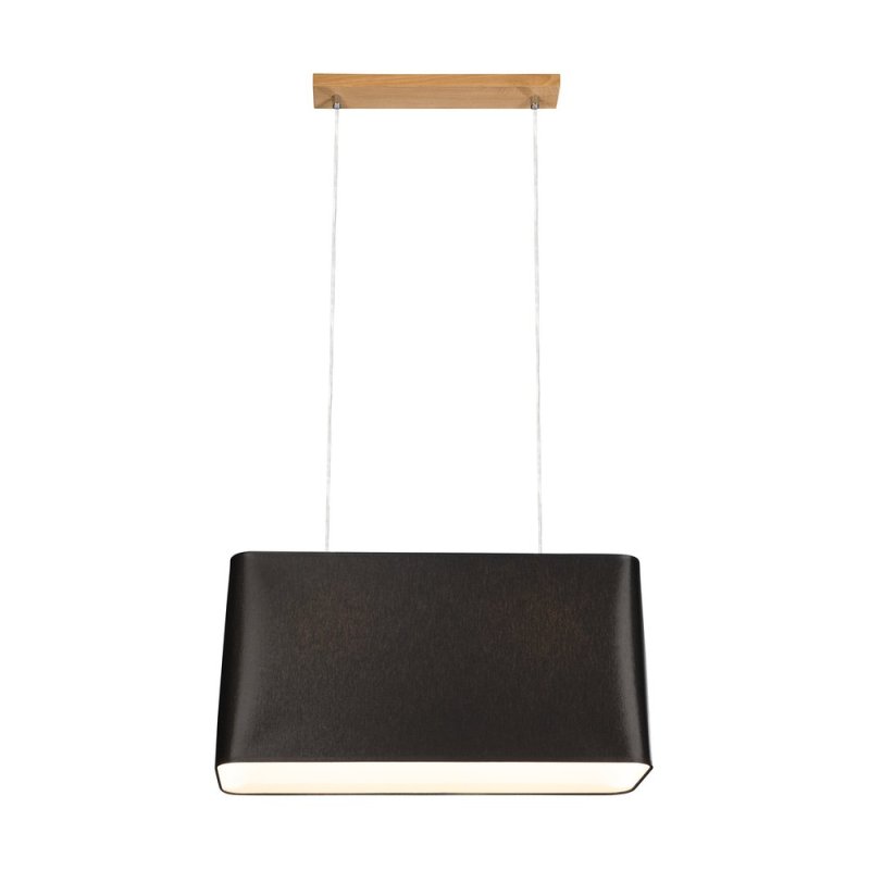 Cadre Lampa Wisząca 2xE27 Max.40W Dąb Olejowany/Transparentny PVC/Czarny