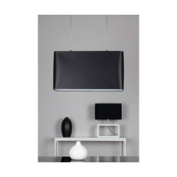 Cadre Lampa Wisząca 2xE27 Max.40W Dąb Olejowany/Transparentny PVC/Czarny