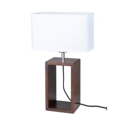 Cadre Lampa Stołowa 1xE27 Max.25W Orzech/Czarny/Biały