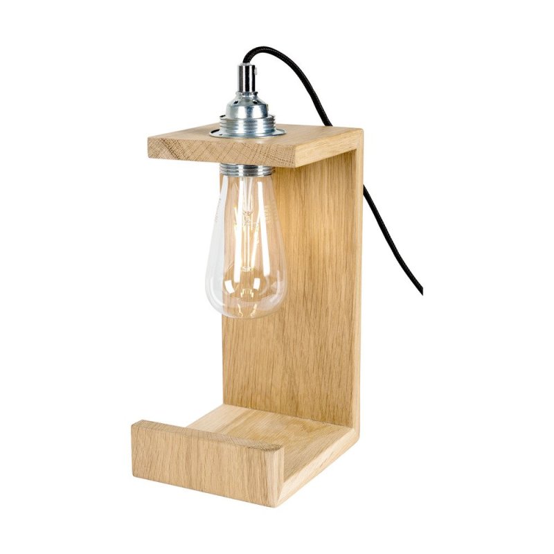 Elle Lampa Stołowa 1xE27 Max.15W Dąb Olejowany/Czarny
