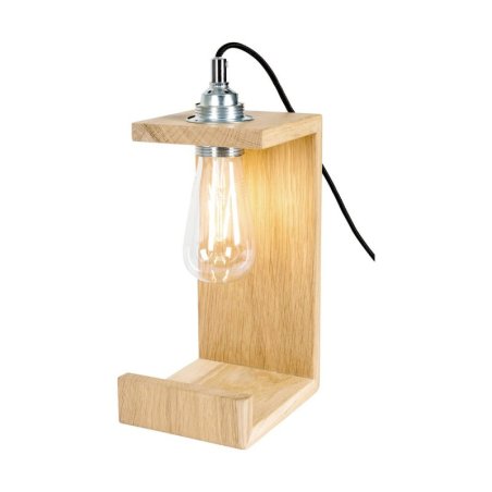 Elle Lampa Stołowa 1xE27 Max.15W Dąb Olejowany/Czarny