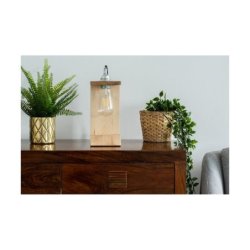 Elle Lampa Stołowa 1xE27 Max.15W Dąb Olejowany/Czarny