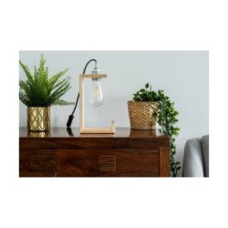 Elle Lampa Stołowa 1xE27 Max.15W Dąb Olejowany/Czarny