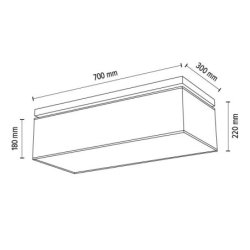 Vertiga Lampa Sufitowa 4xE27 Max.25W Dąb Olejowany/Szary/Biały