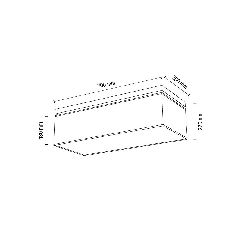 Vertiga Lampa Sufitowa 4xE27 Max.25W Dąb Olejowany/Czarny/Biały