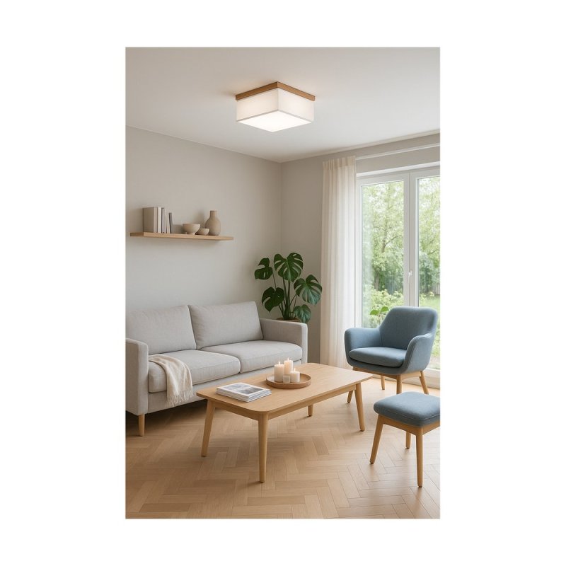 Vertiga Lampa Sufitowa 4xE27 Max.25W Dąb Olejowany/Biały