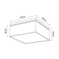 Vertiga Lampa Sufitowa 4xE27 Max.25W Dąb Olejowany/Szary/Biały