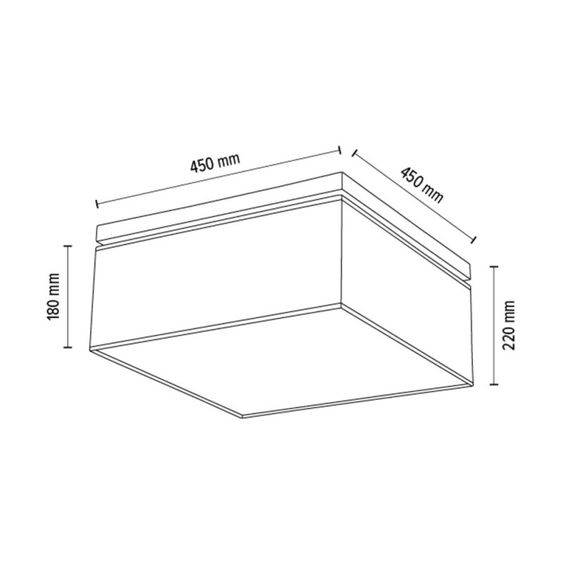 Vertiga Lampa Sufitowa 4xE27 Max.25W Dąb Olejowany/Szary/Biały