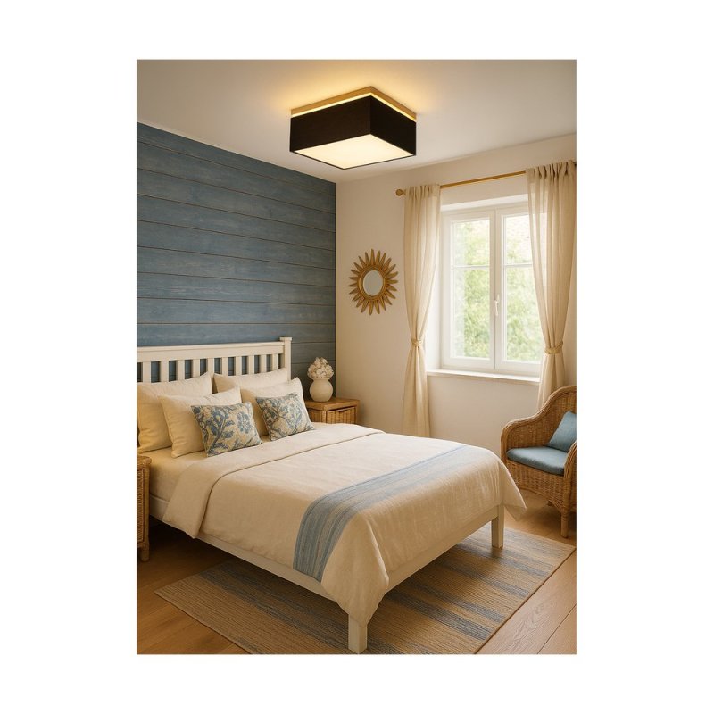 Vertiga Lampa Sufitowa 4xE27 Max.25W Dąb Olejowany/Czarny/Biały