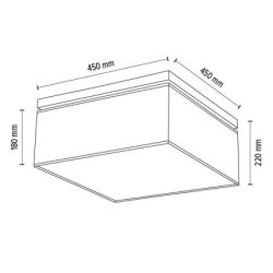 Vertiga Lampa Sufitowa 4xE27 Max.25W Dąb Olejowany/Czarny/Biały