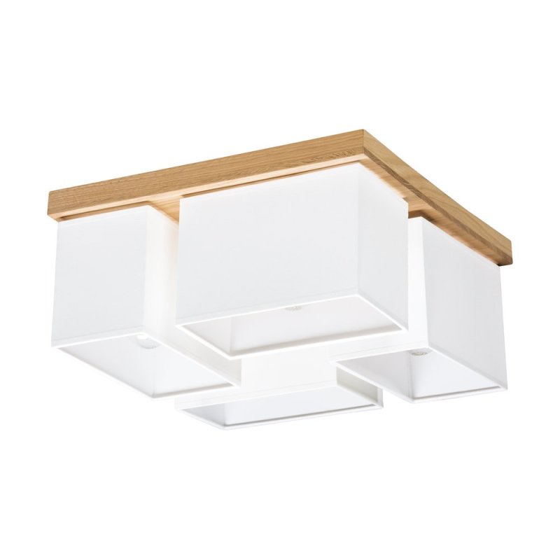 Paloma Lampa Sufitowa 4xE27 Max.25W Dąb Olejowany/Biały